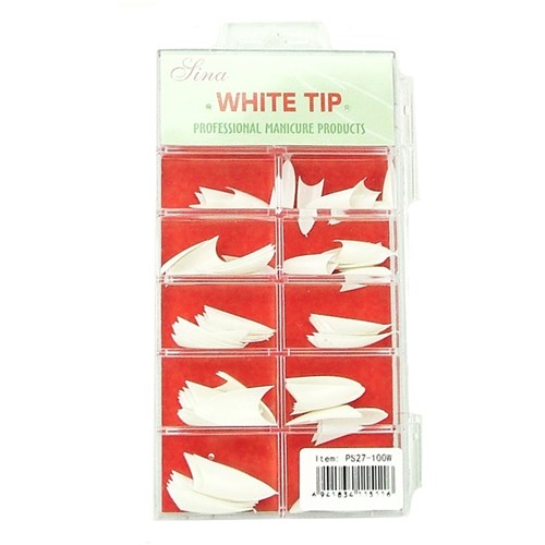 Nail Tips - Stiletto Tips - White